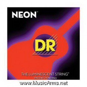 DR NOA-11 NEON Hi-Def Phosphorescent Orange Medium-Lite Acoustic Guitar Stringsราคาถูกสุด