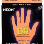 DR NOE-9 Neon Hi-Def Orange K3 Coated Lite Electric Guitar Strings ลดราคาพิเศษ