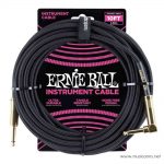 Ernie Ball 10 Feet Straight Angle Braided Instrument Cables Black ขายราคาพิเศษ