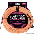 Ernie Ball 10 Feet Straight Angle Braided Instrument Cables Neon Orange ขายราคาพิเศษ