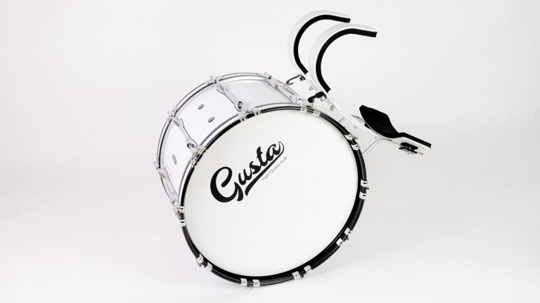 กลองใหญ่มาร์ชชิ่ง Gusta 22นิ้ว 10 หลัก Marching Bass Drum พร้อมชุดสะพายเกาะอก ขายราคาพิเศษ