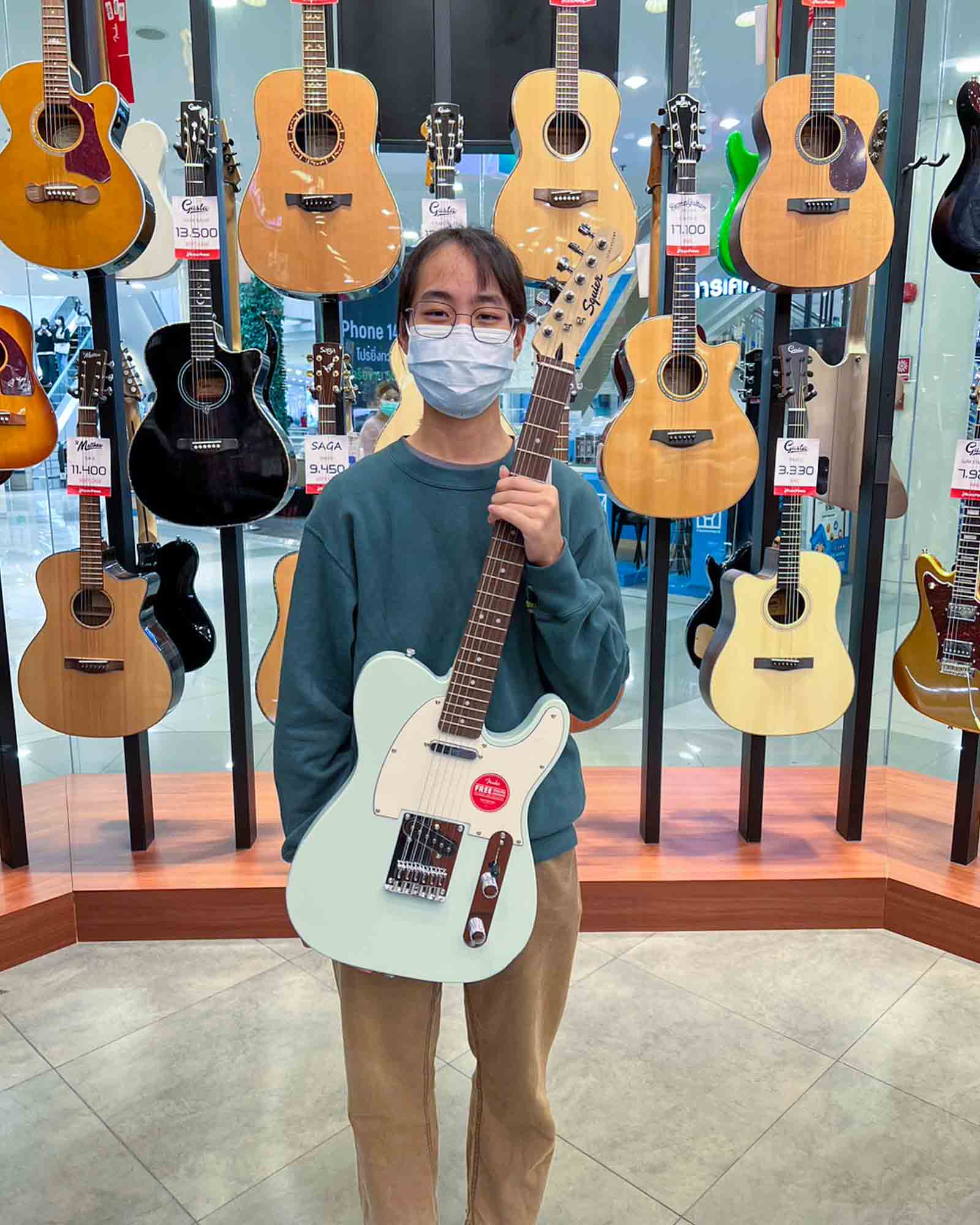 Squier Fsr Bullet Telecaster Surf Green Limited Edition ลูกค้า Music Arms Music Arms