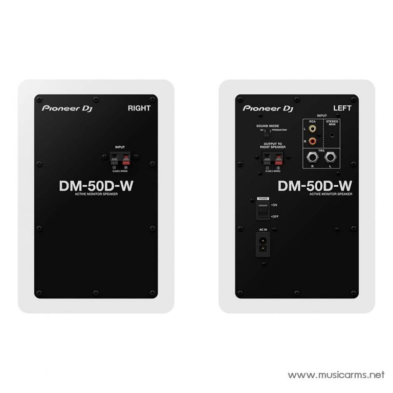 Pioneer DJ DM-50D White ด้านหลัง ขายราคาพิเศษ