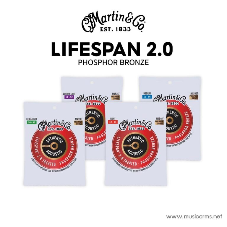 Martin Lifespan 2.0 Treated Phosphor Bronze สายกีต้าร์โปร่ง ขายราคาพิเศษ