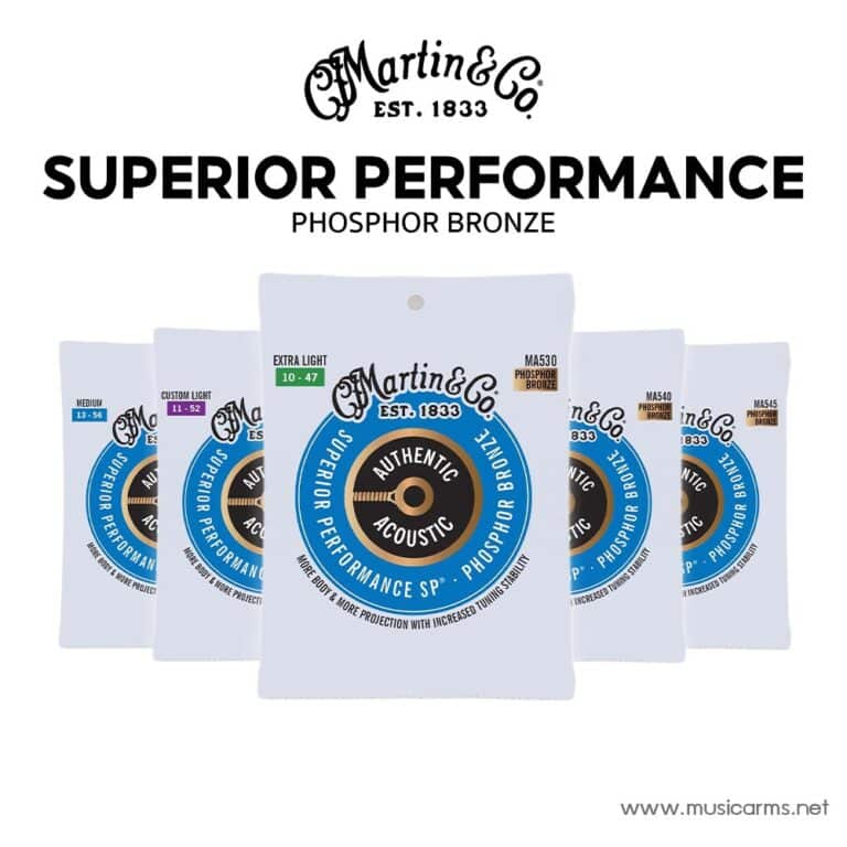 Martin Superior Performance Phosphor Bronze สายกีต้าร์โปร่ง ขายราคาพิเศษ
