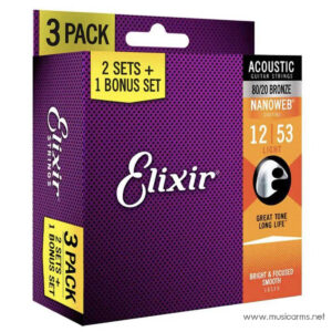 Elixir 8020 Bronze Nanoweb 3 Pack